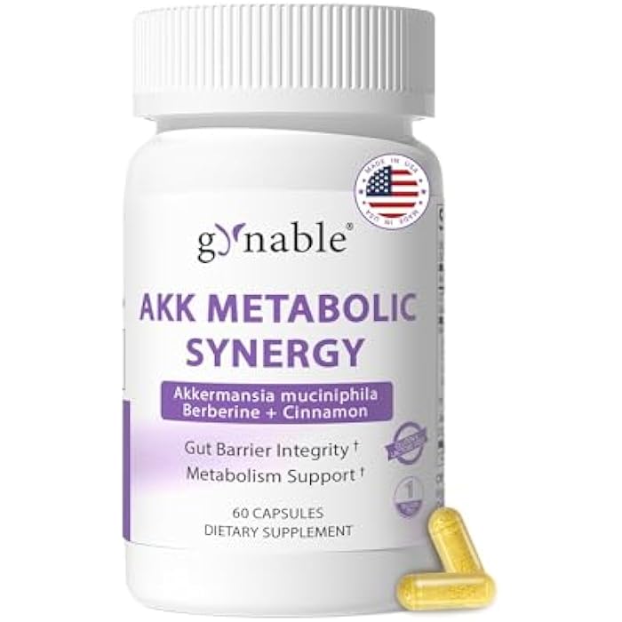 GLP-1 Supplement for Weight Loss & Appetite Control: Akkermansia Muciniphila Probiotic for Women and Men with Berberine, Inulin (Third-Party Tested) Supports Gut, Digestion, Metabolic, 60 Counts - Image 1