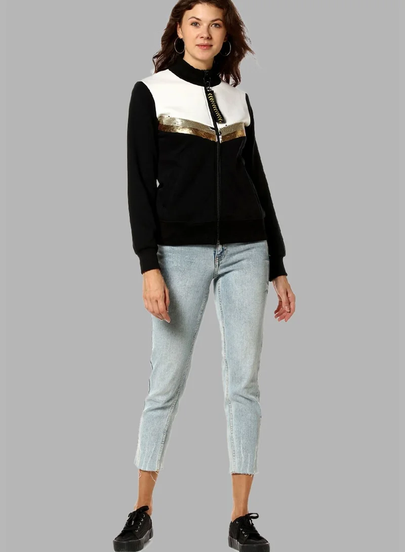 Campus Sutra Color Blocked Jacket