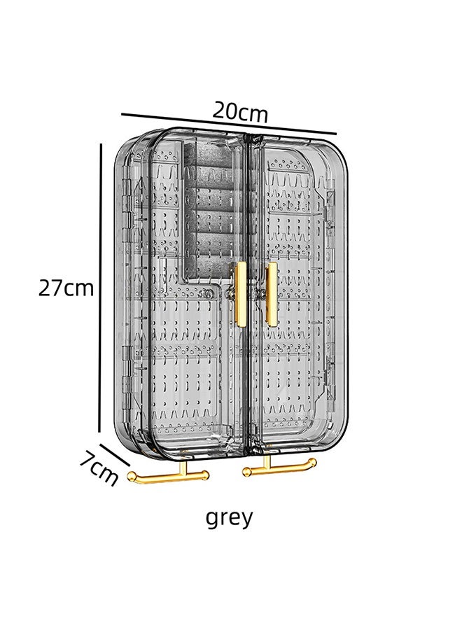 Jewelry Storage Boxes, Accessory Storage Boxes, Cosmetic Storage Boxes, Waterproof And Dustproof Display Boxes With LIDS, Wall-Mounted Shelves, No Need For Drilling, Suitable For Living Rooms, Bedrooms And Dressing Tables. - Image 2