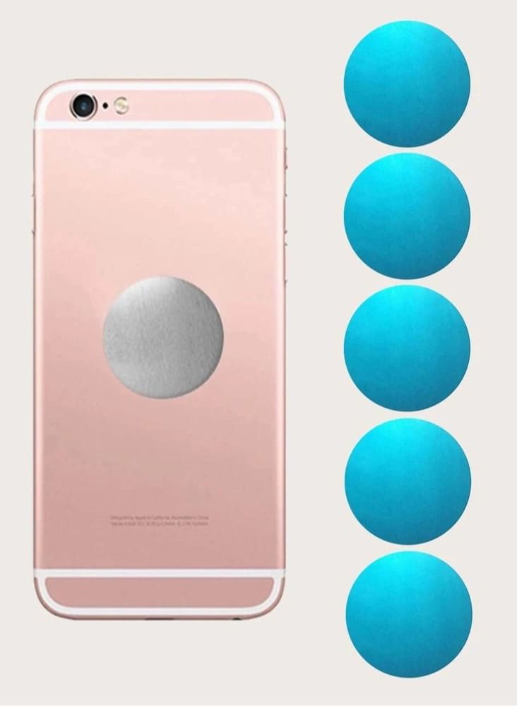 5-Piece Metal Plate Disk Iron Sheet For Phone Stand Holder Silver - Image 5