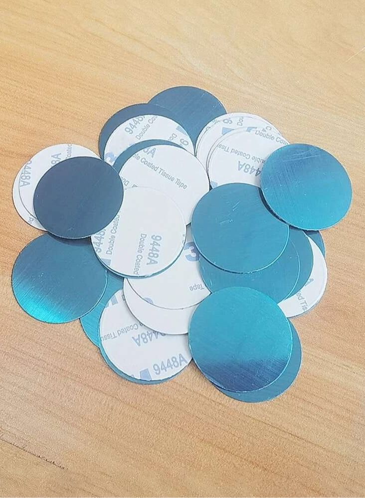 5-Piece Metal Plate Disk Iron Sheet For Phone Stand Holder Silver - Image 2