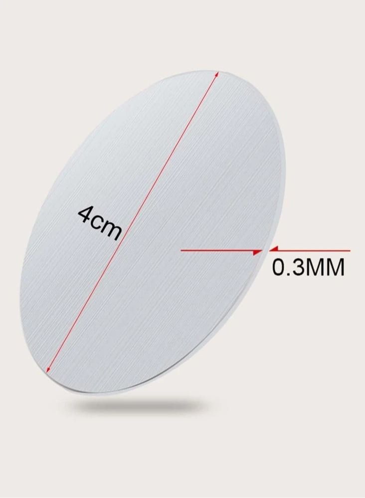 5-Piece Metal Plate Disk Iron Sheet For Phone Stand Holder Silver - Image 3