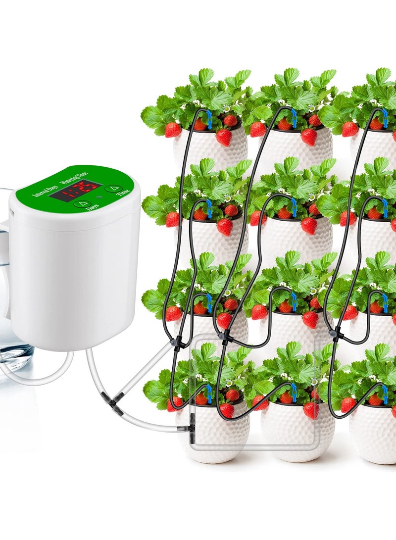 SOLARAE Automatic Watering System for Potted Plants, Plant Watering System Houseplants Self Watering System Programmable Water Timer with Drip Irrigation Kit for 12 Plants - Image 1