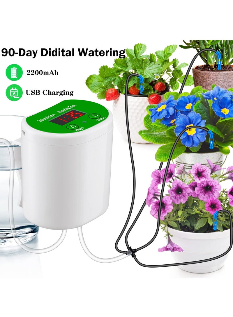 SOLARAE Automatic Watering System for Potted Plants, Plant Watering System Houseplants Self Watering System Programmable Water Timer with Drip Irrigation Kit for 12 Plants - Image 2