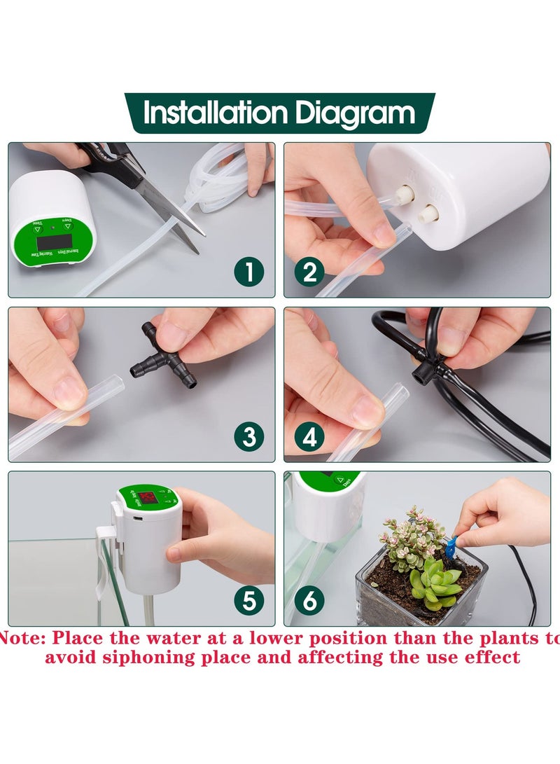 SOLARAE Automatic Watering System for Potted Plants, Plant Watering System Houseplants Self Watering System Programmable Water Timer with Drip Irrigation Kit for 12 Plants - Image 4