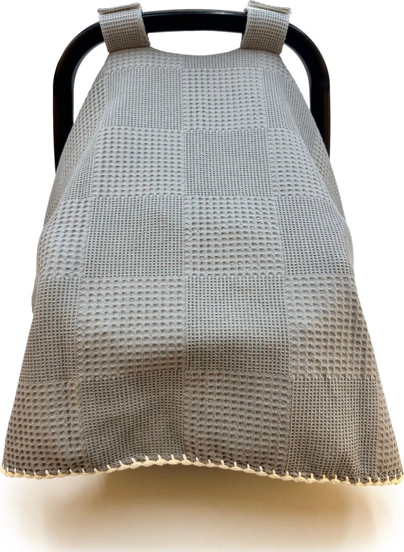 Atölye Eda Handmade Lamb Pique Stroller Cover and Cushion 2 Pieces - Image 3