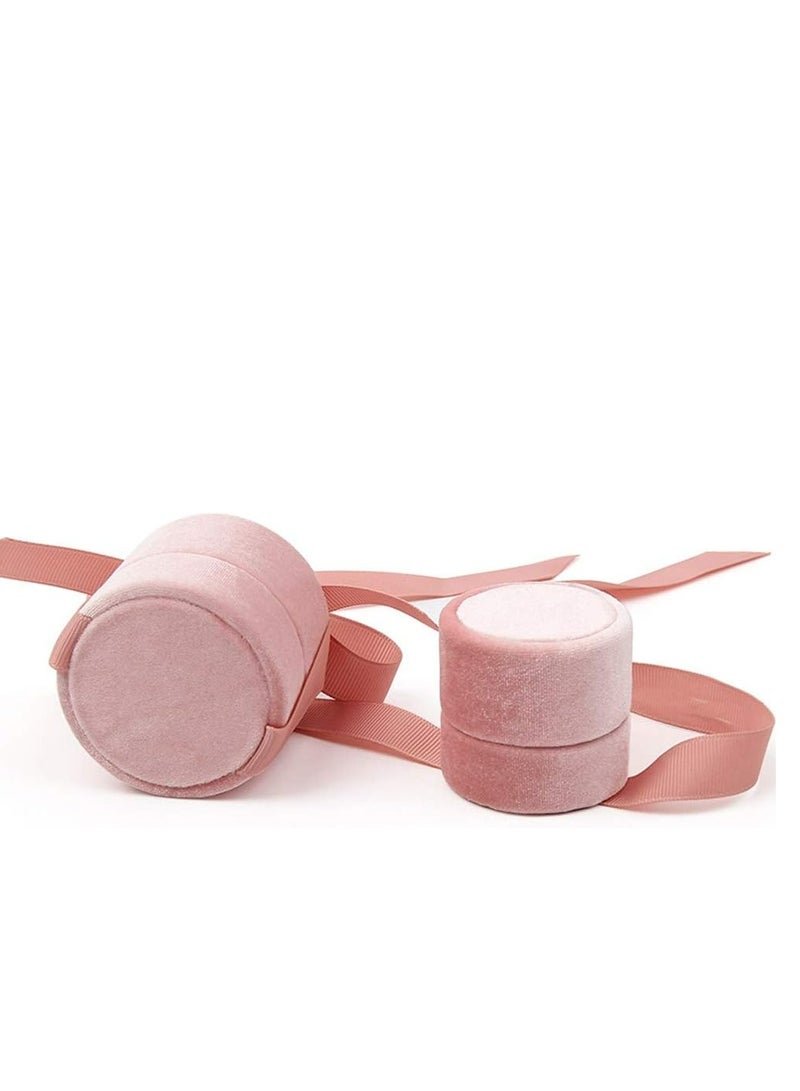 أوزيغالور صندوق حلقة ودلتا بالون الوردي الجميل لتنظيم وتخزين ال bijouterie وصندوق الهدايا مع القماش الابيض المجذوب - Image 5