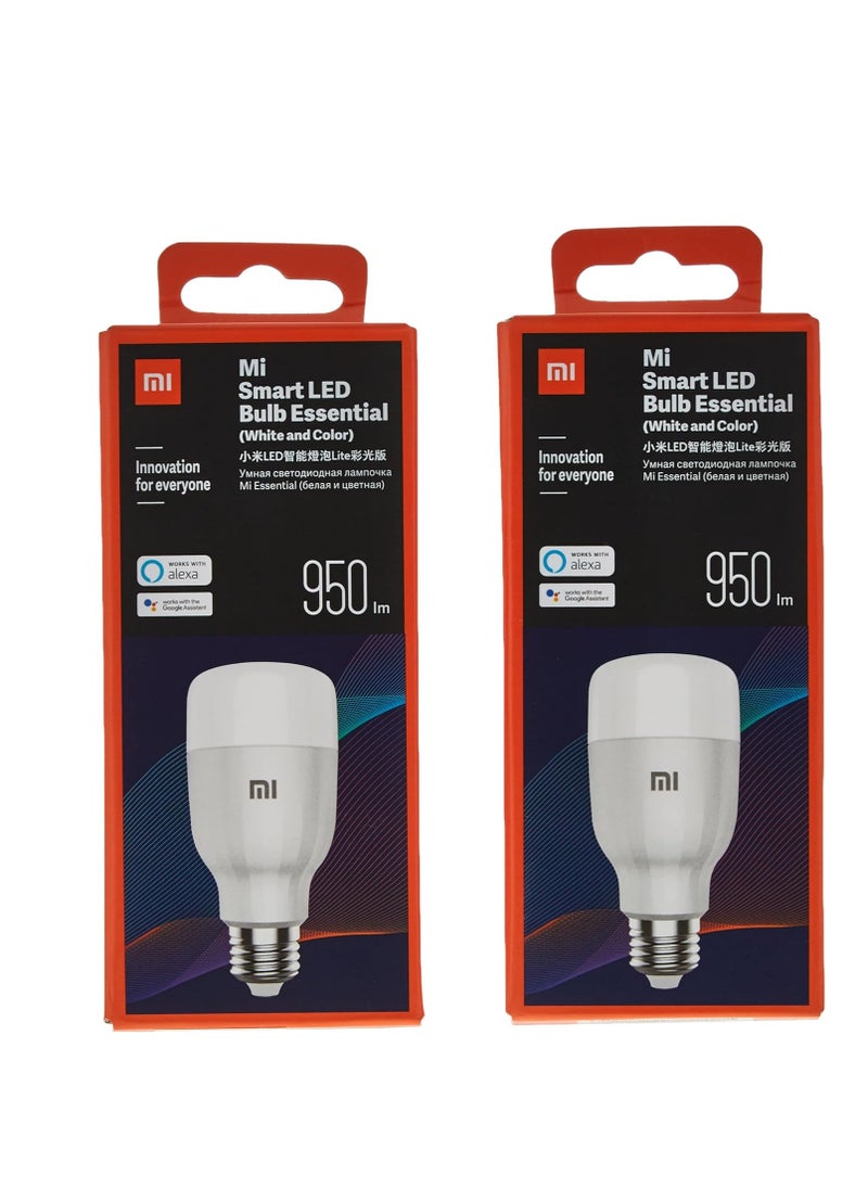 Xiaomi - Xiaomi Mi Smart Led Bulb Essential (White And Color), 950Lm, Pack Of 2 - Image 1