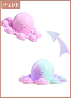 Double-Sided Flip Pop Toy, Reversible Push Bubble Simple Dimple Sensory Toy Mini Keychain Toys for Stress Relief