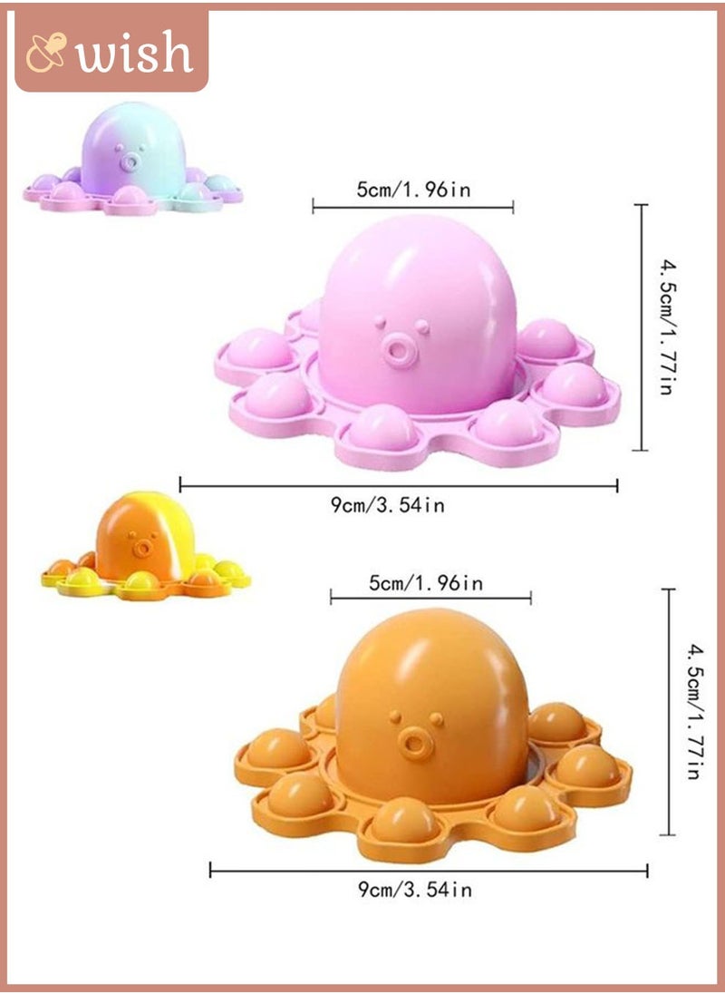 Wish - Double-Sided Flip Pop Toy, Reversible Push Bubble Simple Dimple Sensory Toy Mini Keychain Toys for Stress Relief - Image 1