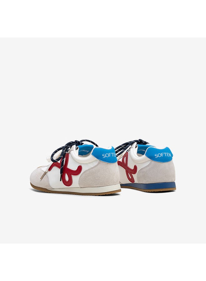Basto 25 Autumn Training Shoes Trendy Street Retro Women's Casual Shoes Cn611cm5 Beige/blue/red Size 38 - Image 2