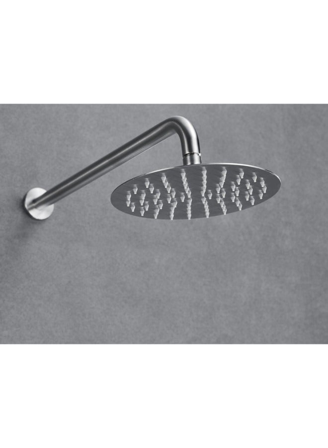Brushed Nickel Wall Mounted Concealed Bathroom Shower Mixer Taps Set 3 Functions  - Image 5