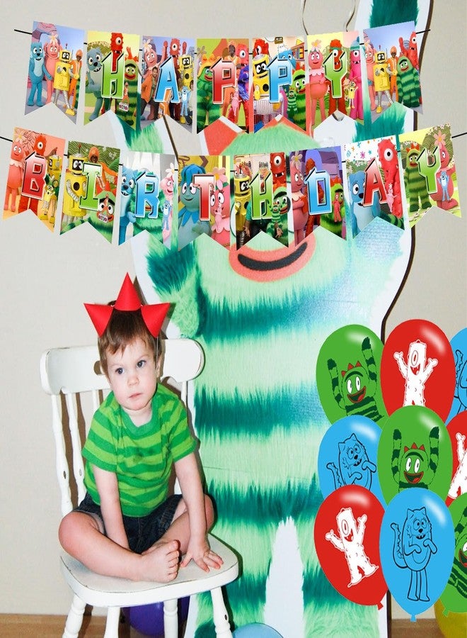 PINUO Yo Gabba Birthday Decorations,Yo Gabba Themed Party Decorations,Yo Gabba Party Favors Supplies Gifts Room Decor,Banner Balloons Cake Cupcake Toppers - Image 5