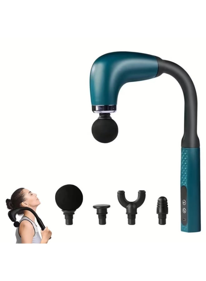 Portable Massage Gun with 4 Heads, 3 Modes, 6 Speeds and Extended Handle, Upgraded Back, Neck, Shoulder and Full Body Massager - Image 3