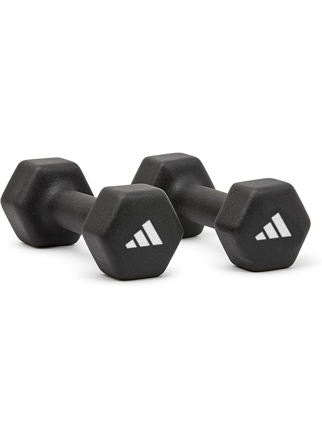 Adidas ADWT 11403 Neoprene Dumbbell Training Muscle Training Black 6.6 lbs (3 kg) x 2 Pairs - Image 1
