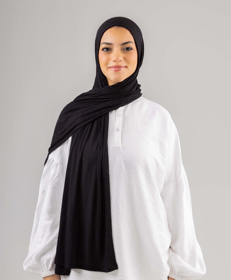 طرحة شيفون — أسود