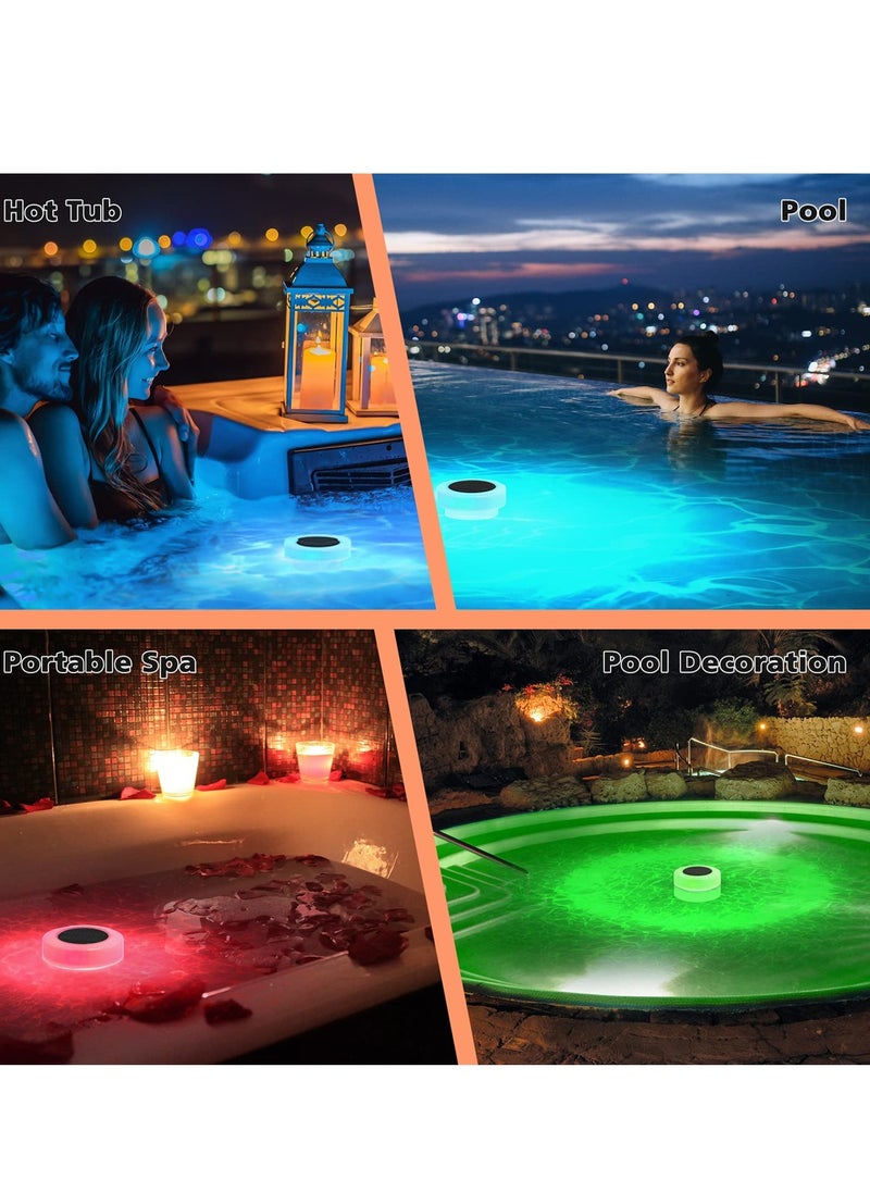 SYOSI - RGB Solar Floating Pool Lights with Disinfection Box, Waterproof LED Lights for Pool, Hot Tub, Pond, and Party Decoration - Image 1