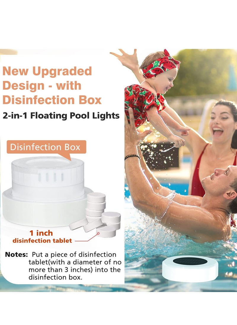 SYOSI - RGB Solar Floating Pool Lights with Disinfection Box, Waterproof LED Lights for Pool, Hot Tub, Pond, and Party Decoration - Image 1