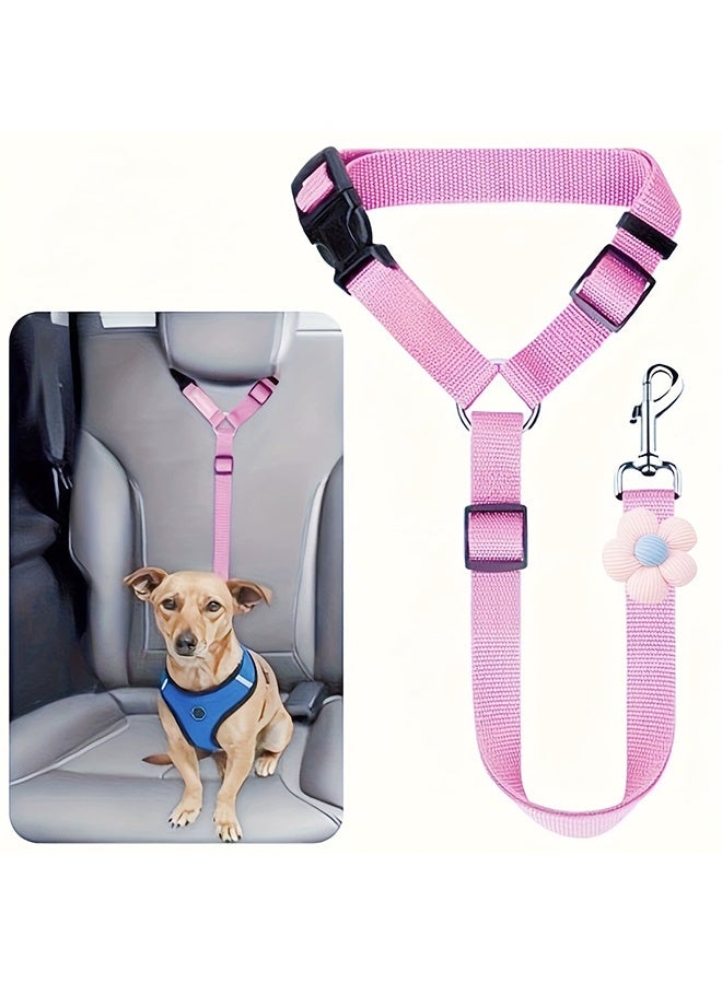 القط السلامة حزام الأمان حزام السيارة مسند الرأس ضبط النفس قابل للتعديل النايلون النسيج قيود السيارة أحزمة الأمان تسخير - Image 1