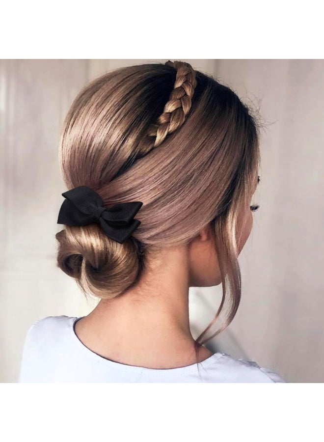 3 قطع من ربطات الشعر الحريرية، ربطات شعر على شكل فيونكة باللونين الأسود والأحمر والأبيض، وحامل ذيل الحصان بأشرطة مطاطية، وإكسسوارات حفلات توديع العزوبية، للشعر الطويل الرقيق والسميك للنساء والفتيات المراهقات - Image 4