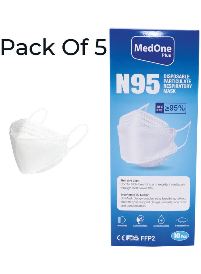 NIBEMINENT 50-Piece N95 Disposable Particulate Respiratory Mask - Image 2