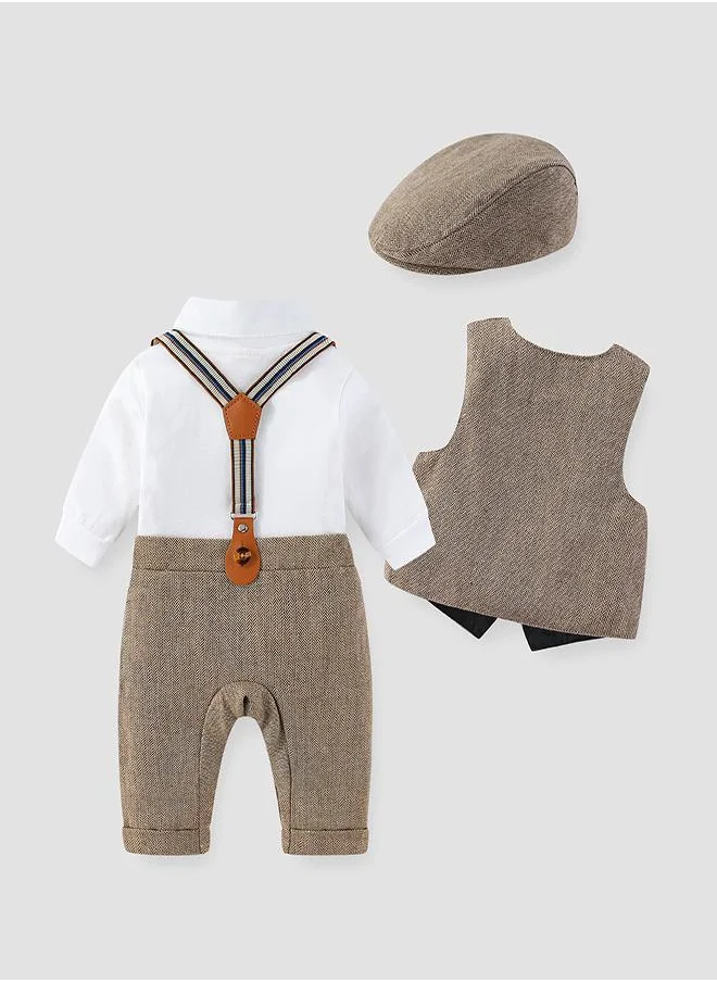 babyqlo Classic Vest & Suspenders Party Outfit for Baby