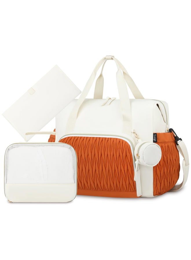 Yorige Diaper Tote Bag for Baby 6pcs, Large Mom Hospital Bags with Changing Pad Pacifier Case for Labor Delivery Boy Girl - Image 1