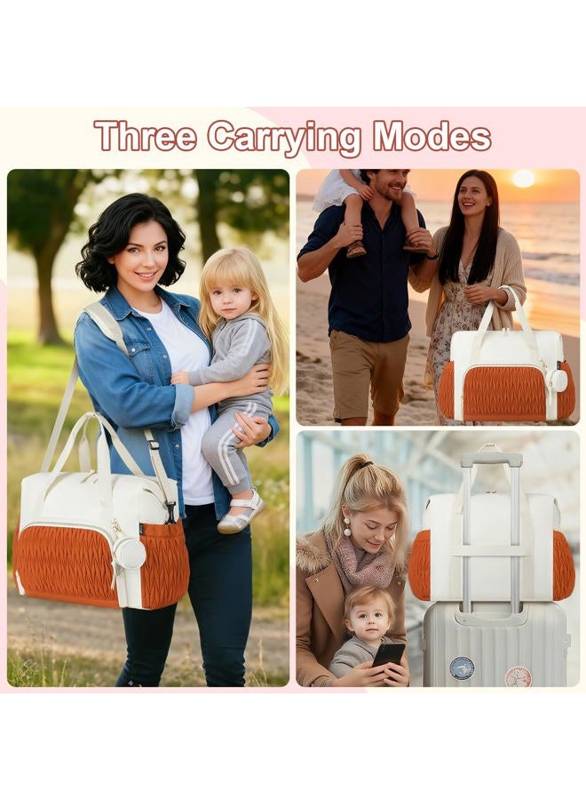 Yorige Diaper Tote Bag for Baby 6pcs, Large Mom Hospital Bags with Changing Pad Pacifier Case for Labor Delivery Boy Girl - Image 2
