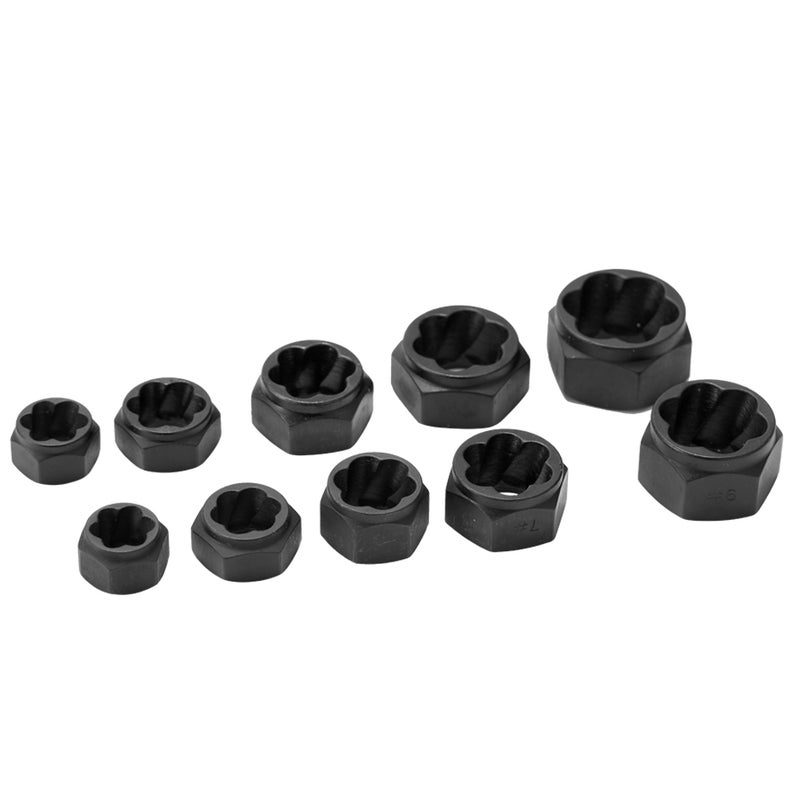 10pcs Damaged Bolt Nut Screw Remover Tool Kit Damaged Bolt Removal Set Damaged Bolt Nut Screw Removal Socket - Image 3