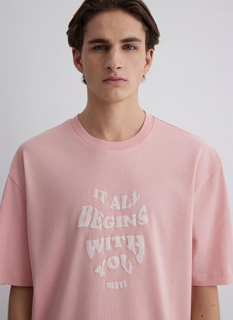 MAVI Printed Pink T-Shirt