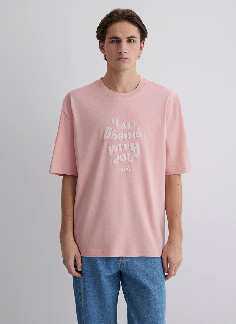 MAVI Printed Pink T-Shirt