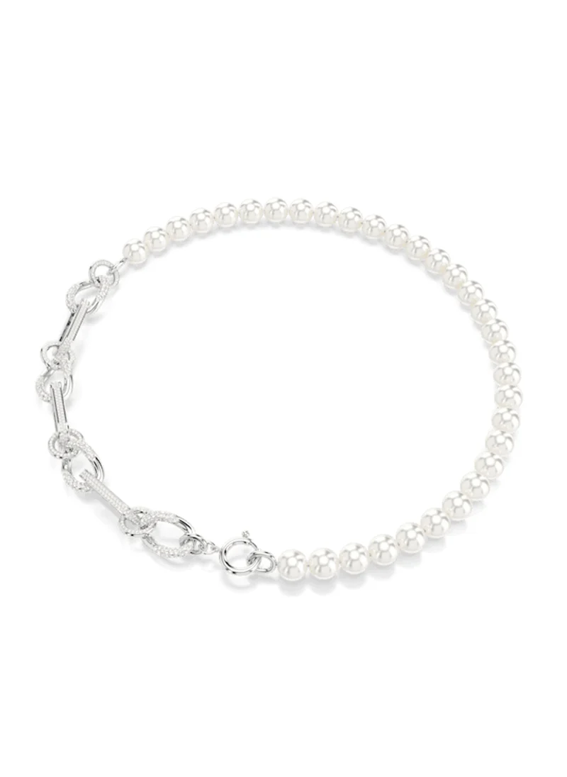 سواروفسكي Dextera Pearl Detail Short Necklace