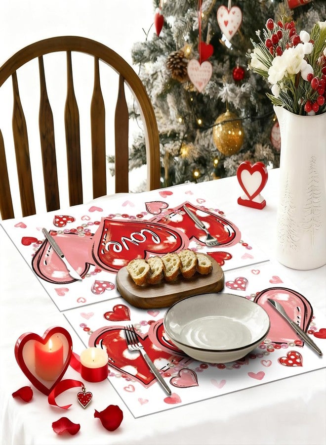 KOPOOEOE 100Pcs Valentine's Day Paper Placemats - Love Heart & Bead Design, Valentine's Day Disposable Table Mats for Wedding, Anniversary & Party Decor - Image 5
