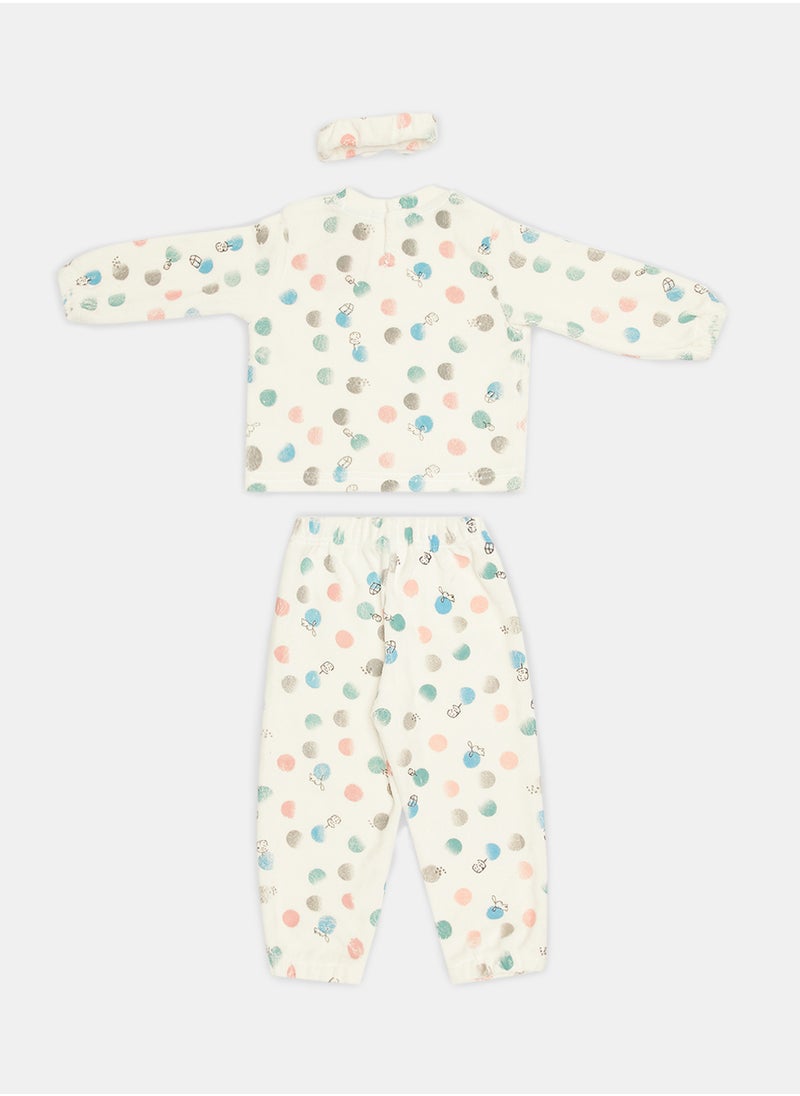 LOVELY LAND - Baby Boys Printed Sweat Set - Image 1