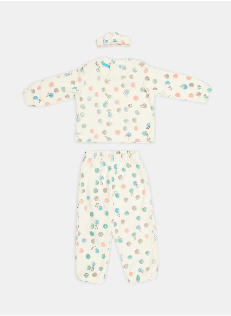 LOVELY LAND - Baby Boys Printed Sweat Set - Image 1