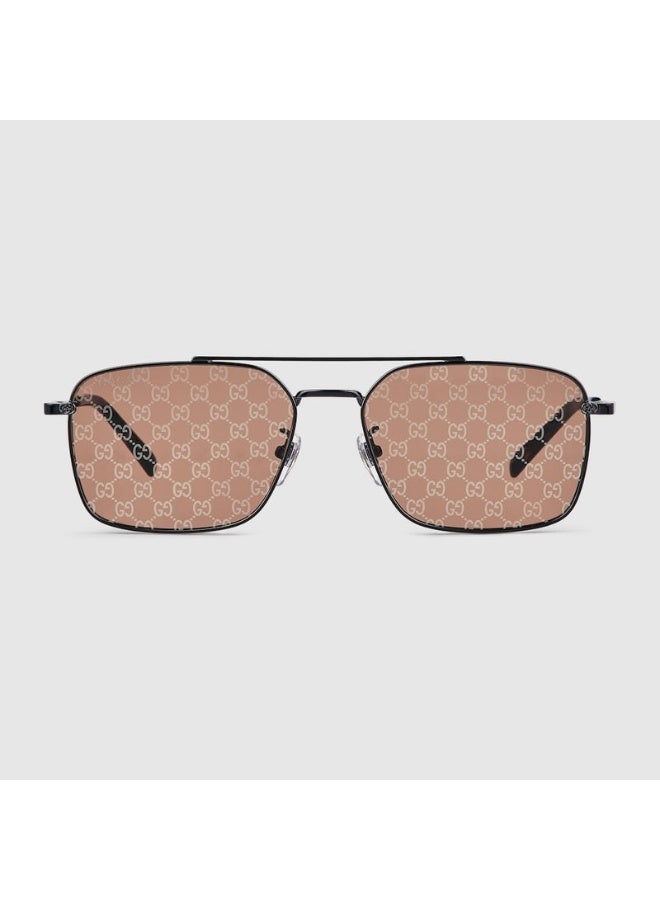 GUCCI نظارات شمسية مستطيلة إصدار أوريّا الخاص GG1957SA 005 مقاس 58 - Image 3