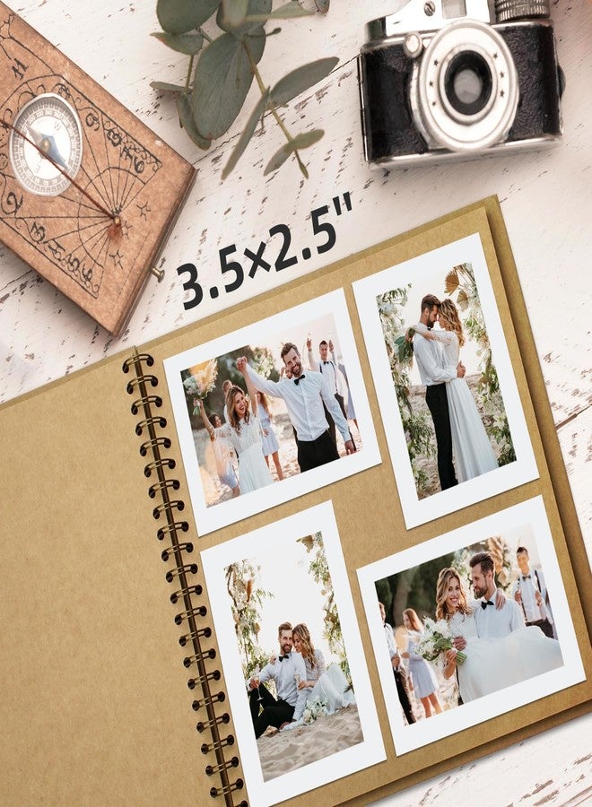 Yopih 7 x 7 Inch Hardcover Kraft Blank Page DIY Scrapbook Photo Album, 40 Pages (20 Sheets) - Perfect for Wedding Anniversaries, Family Memories, and Small Scrapbooking Projects - Image 3