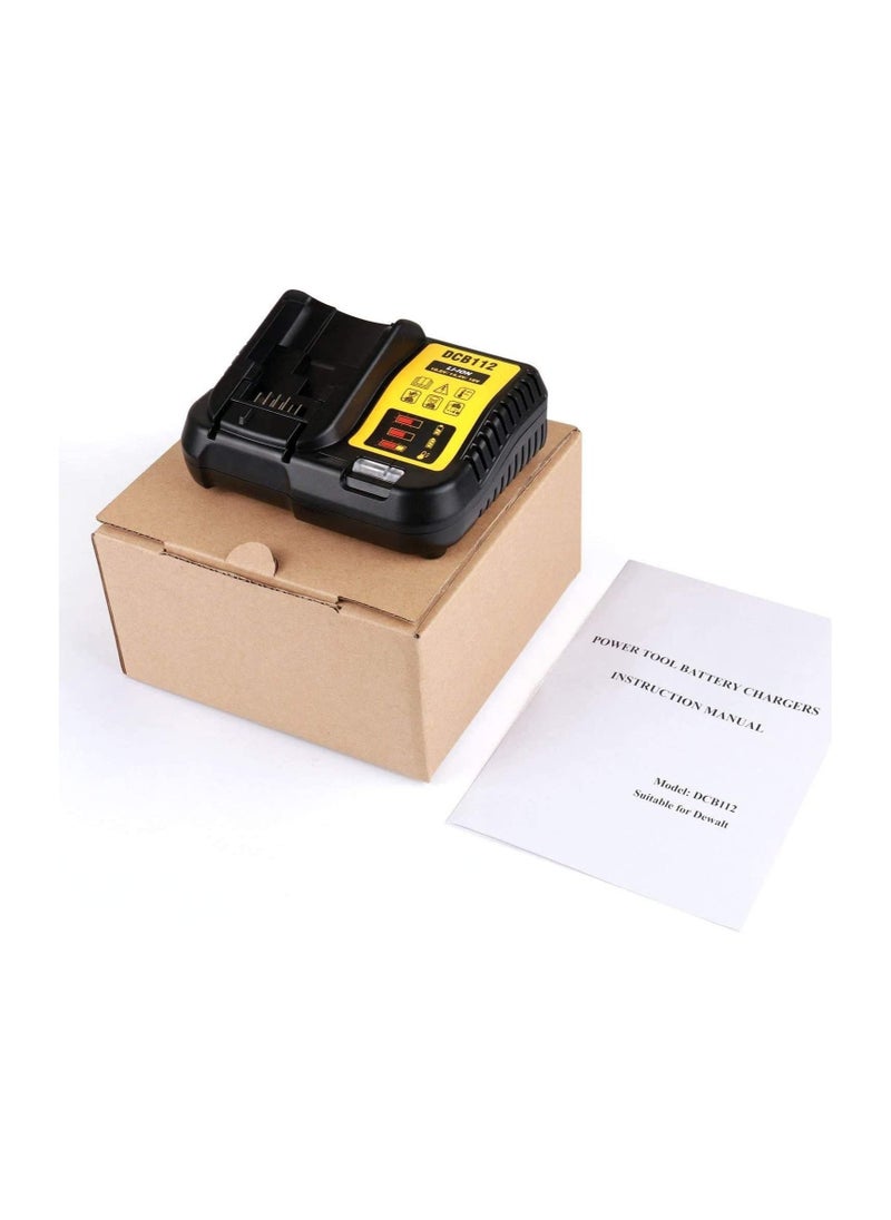 Generic - DCB112 12V 20V MAX Lithium Charger Replacement for Dewalt Charging Charger Station DCB206 DCB204 DCB203 DCB201 DCB200 Replace for Dewalt Charger DCB107 DCB105 DCB101 DCB115 DCB102 DCB104111(UK) - Image 1