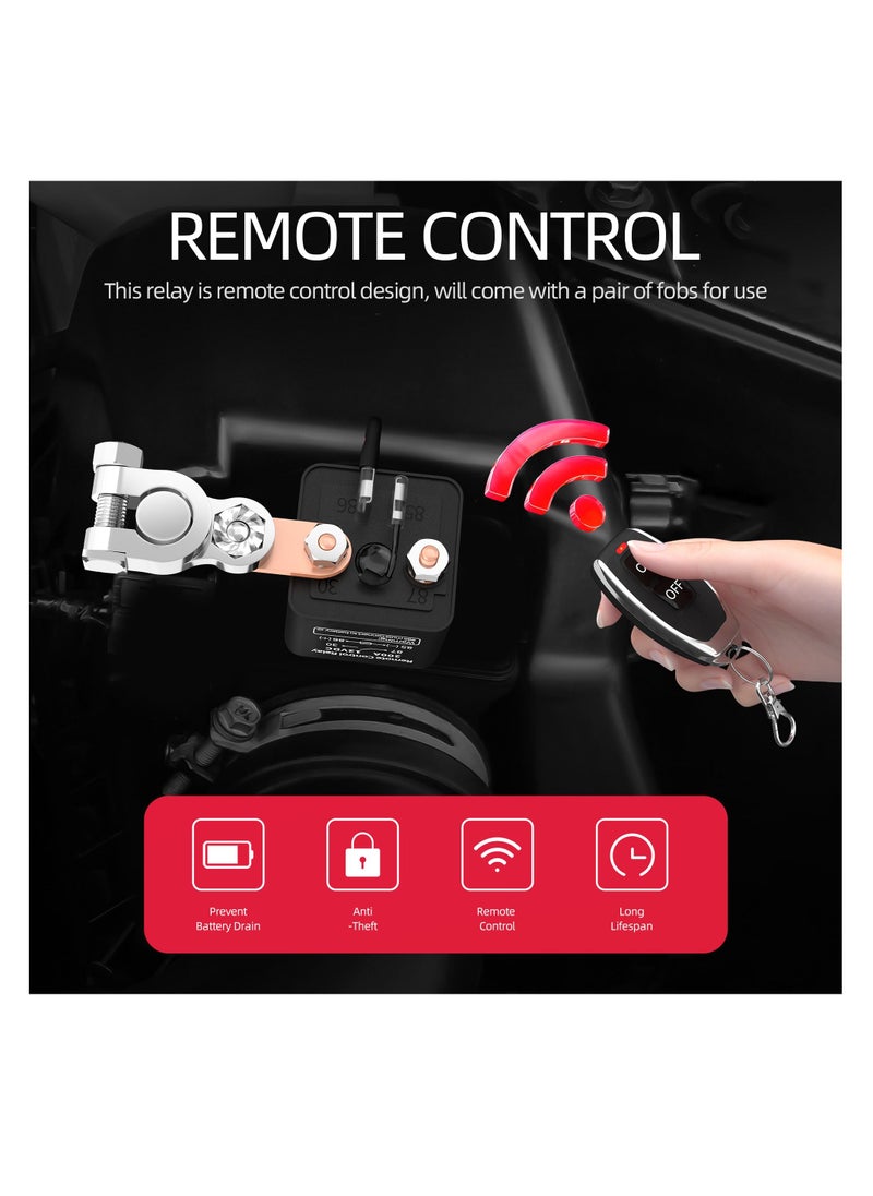 AROAQ Portable Remote Battery Disconnect Switch, Upgraded Battery Disconnect Switch, Anti Theft  - Image 2