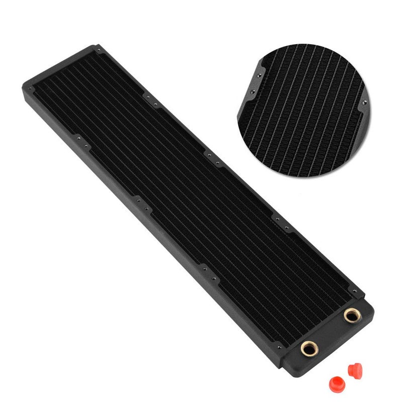 Copper Heat Sink 480mm - High Performance Water Cooling Liquid Heat Exchanger, G1/4 Port, Low Noise, for PC, 3D Printer, LED & Beauty Equipment (480mm) - Image 2