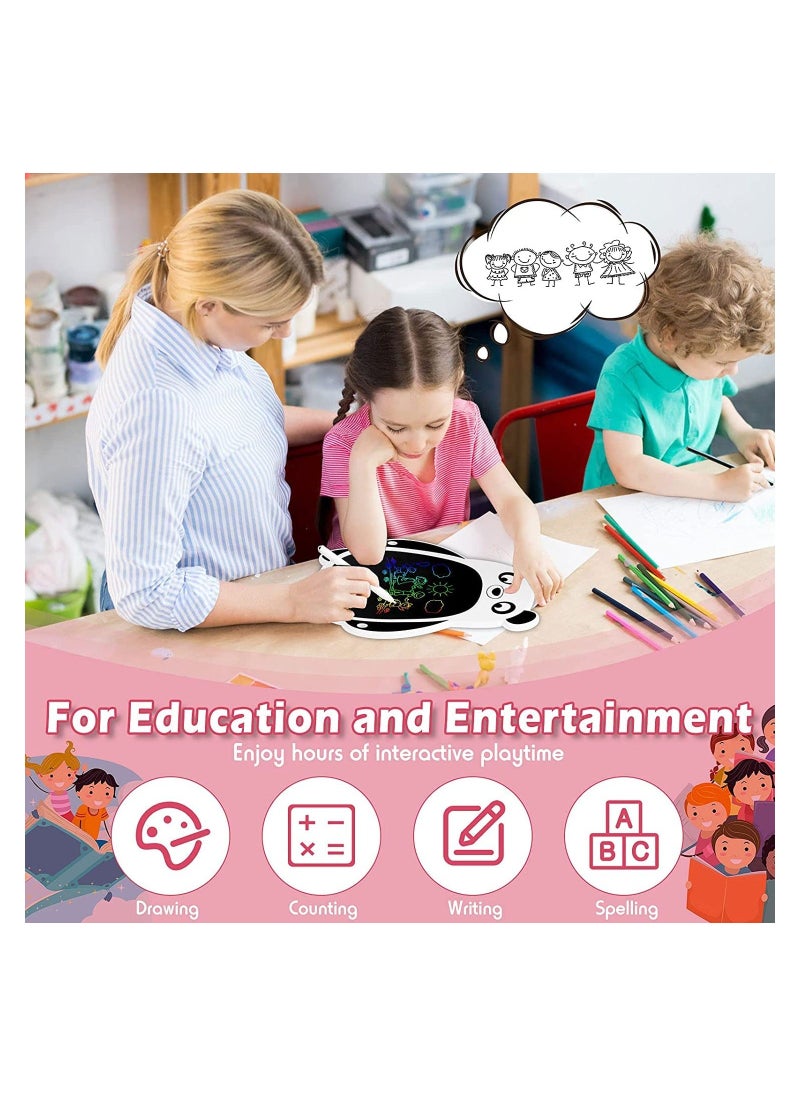 Generic LCD Writing Tablet Colorful Doodle Board,  Electronic Drawing Board Drawing Pad for Educational and Learning for Kids and Toddler Writing Learning 3 - 7 Years Old Boys Girls (Black-white Panda)  - Image 3