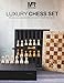 MARBLE RANGE Marble Chess Set 12 Inch Handmade Coral Dark Brown Board Game with Storage Box Classic Travel Chess Set for Adults with Pieces 2 Extra Queens Elegant Home Dcor - Image 4