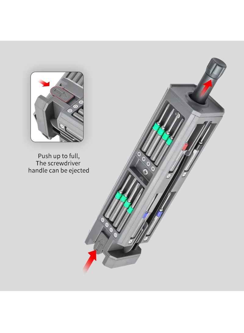 SYOSI Precision Screwdriver Set, 31 in 1 Mini Magnetic Screwdriver Set, 31 Pcs Manual Screwdriver Tools, Professional Micro Screwdriver for Repairing Phone/Computer/Watch/Eyeglass/Game Console - Image 5