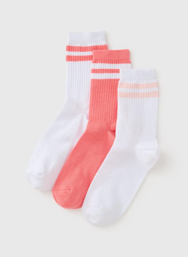 Matalan 3 Pack Girls Pink Sports Socks