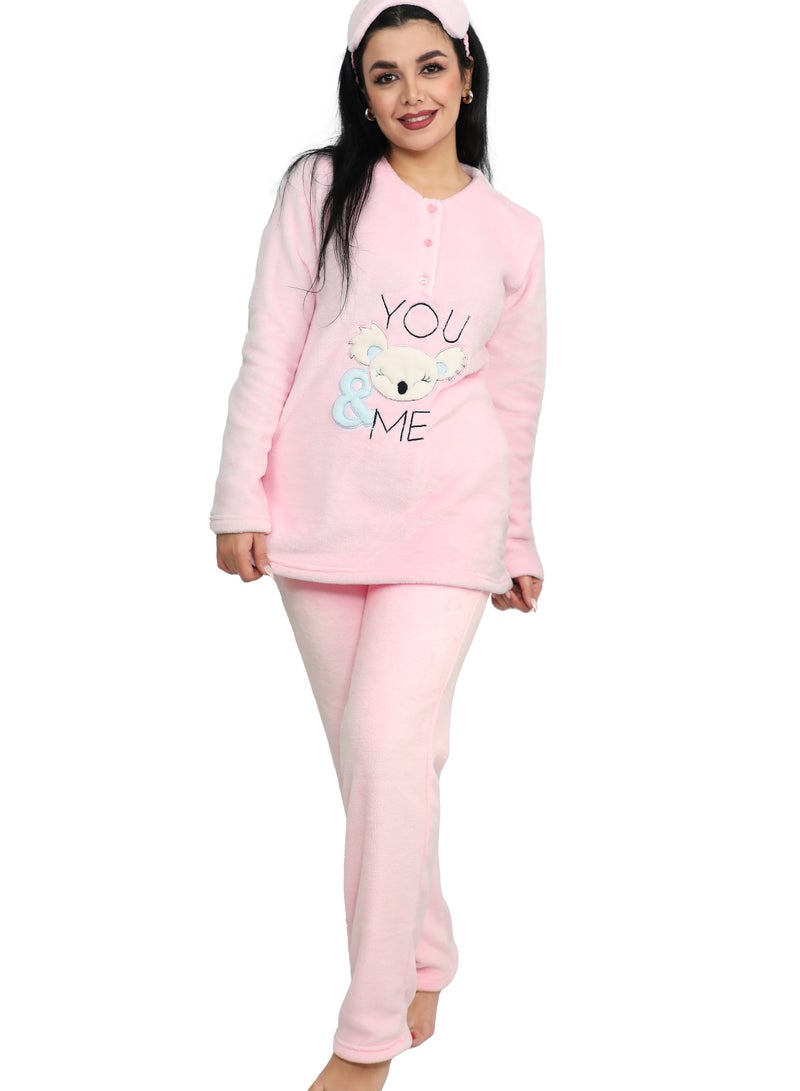 Dadoush Two-piece women's pajama for a beautiful, simple and warm look 