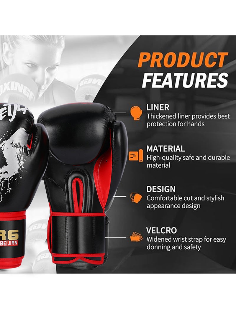 Splendors 12oz Professional Boxing Gloves Super Protection Stability Boxing Train Gloves Punching Bag Gloves Black  - Image 3
