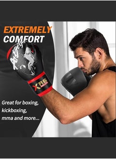 Generic 12oz Professional Boxing Gloves Super Protection Stability Boxing Train Gloves Punching Bag Gloves Black  - Image 4