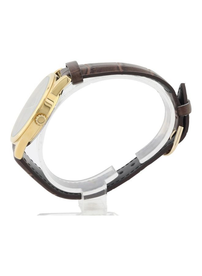 CASIO Men Leather Analog Wrist Watch MTP-V001GL-1BUDF - 45 mm - Brown - Image 5