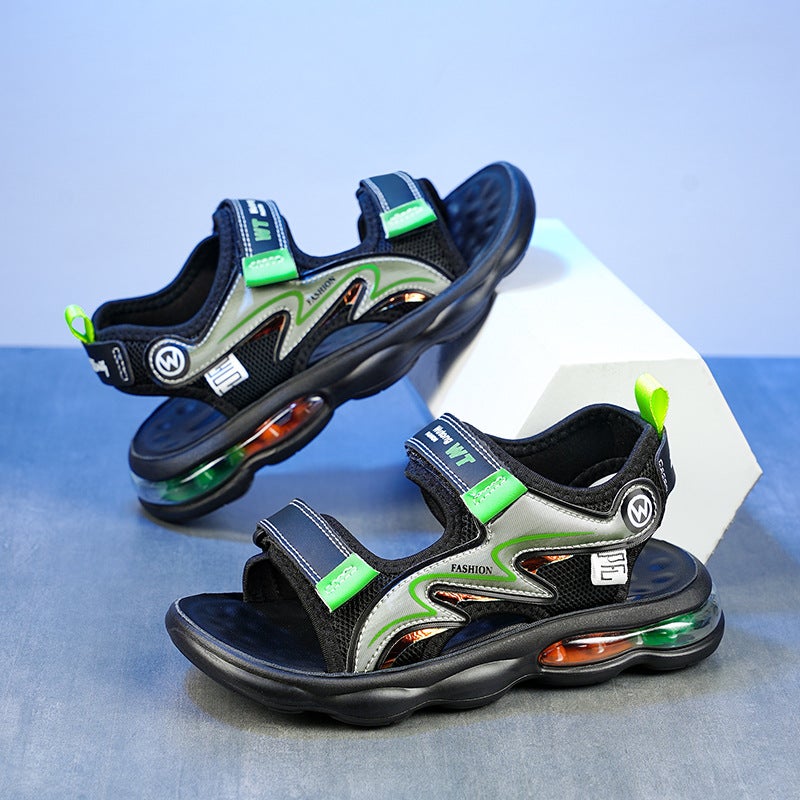 Children'S Shoes Summer Boys Sandals Air Cushion Middle And Big Kids Students Beach Shoes Open Toe Children'S Sports Sandals - Image 3