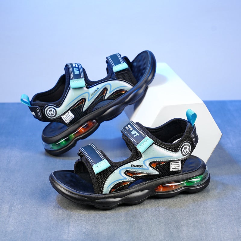 Children'S Shoes Summer Boys Sandals Air Cushion Middle And Big Kids Students Beach Shoes Open Toe Children'S Sports Sandals - Image 2